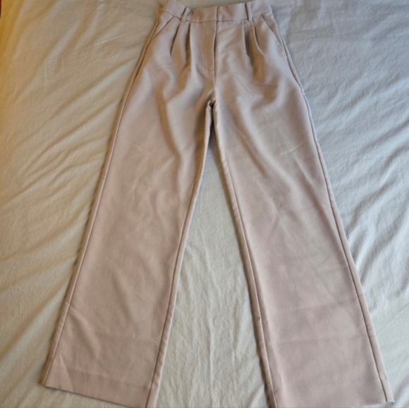 Abercrombie & Fitch Sloan High Rise Tailored Wide Leg pant sz 26 2 L light taupe - Picture 10 of 10